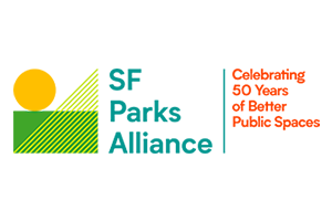 logo: SF Parks Alliance, celebrating 50 years of Better Public Spaces